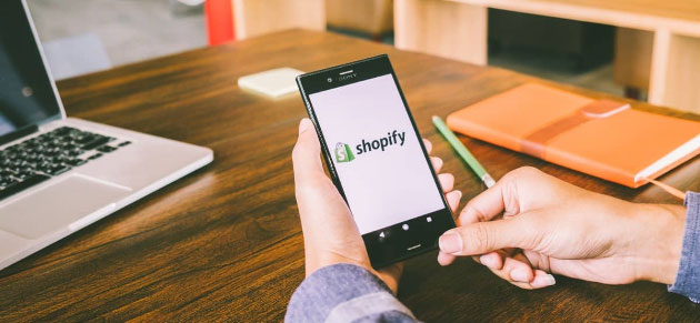 Shopify app on phone